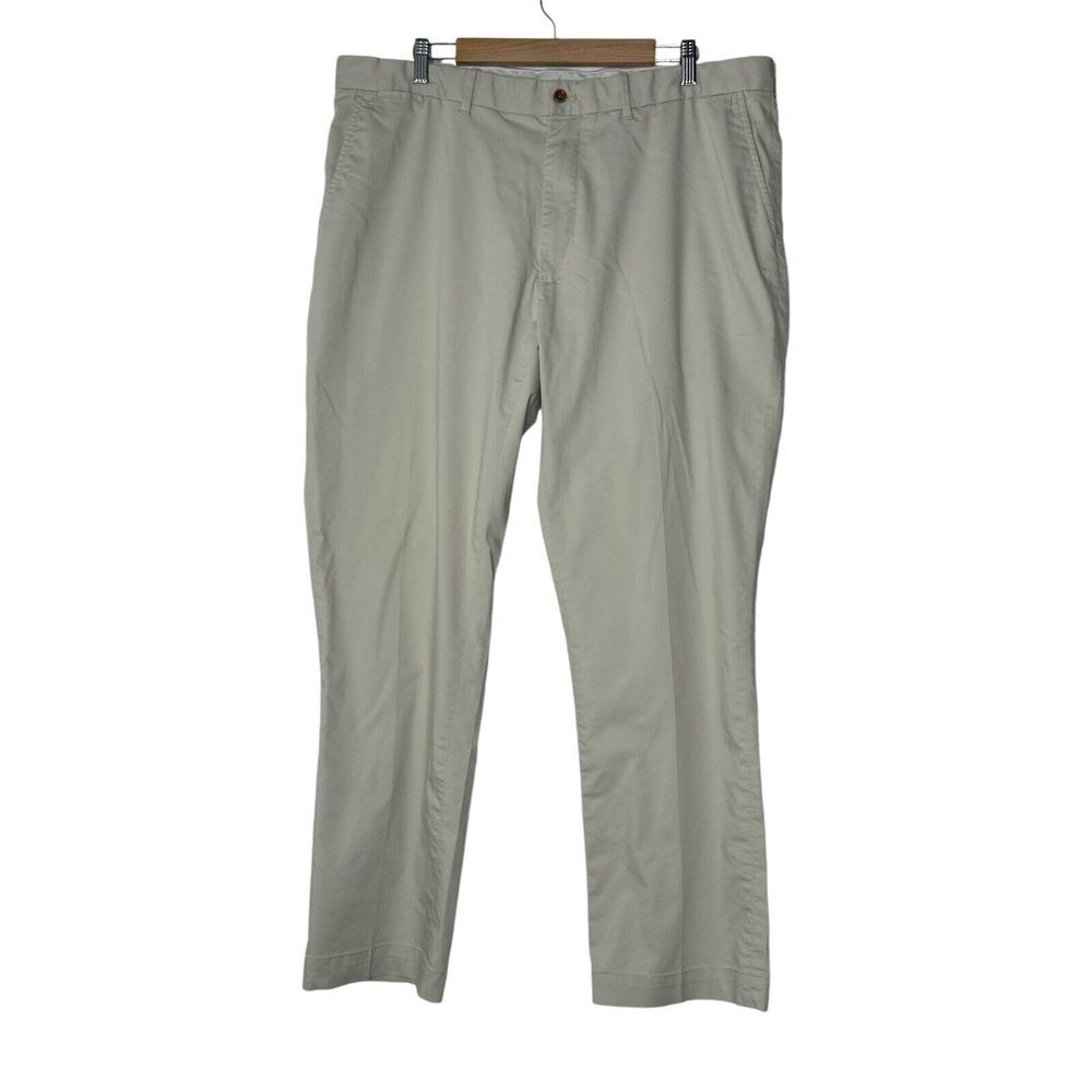 Polo Ralph Lauren Pants Mens 40x32 Flat Front Tan Beige Dress Chino Office